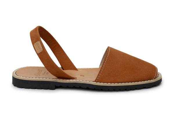 Castell Avarcas Women's Classics Brown Cuero Leather Slingback Sandals
