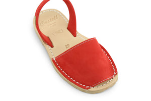 Castell Avarcas Kids Classics Pomodoro Leather Slingback Sandals