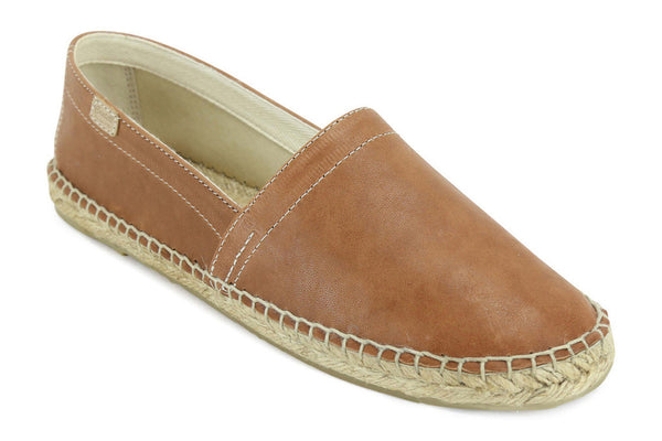 Castell Men's Brown Leather Espadrilles - THE AVARCA STORE