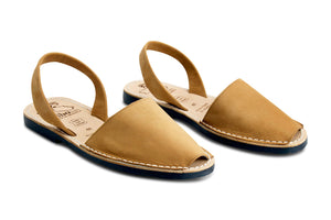 Mibo Avarcas Women's Classics Tan Leather Slingback Sandals