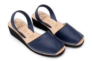 Mibo Navy Wedges Menorcan Sandals