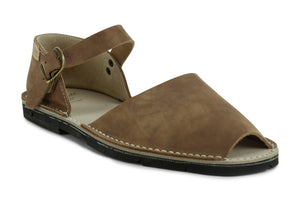 Castell Avarcas Men's Fraileras Nut Leather Monk Strap Sandals