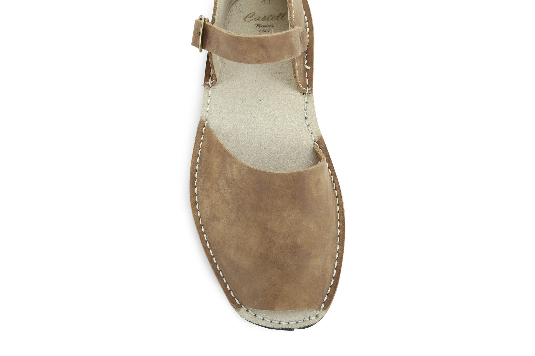 Castell Avarcas Men's Fraileras Nut Leather Monk Strap Sandals