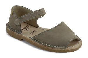 Castell Avarcas Kids Frailera Bison Leather Velcro Strap Sandals
