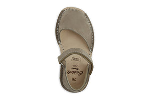 Castell Avarcas Kids Frailera Bison Leather Velcro Strap Sandals