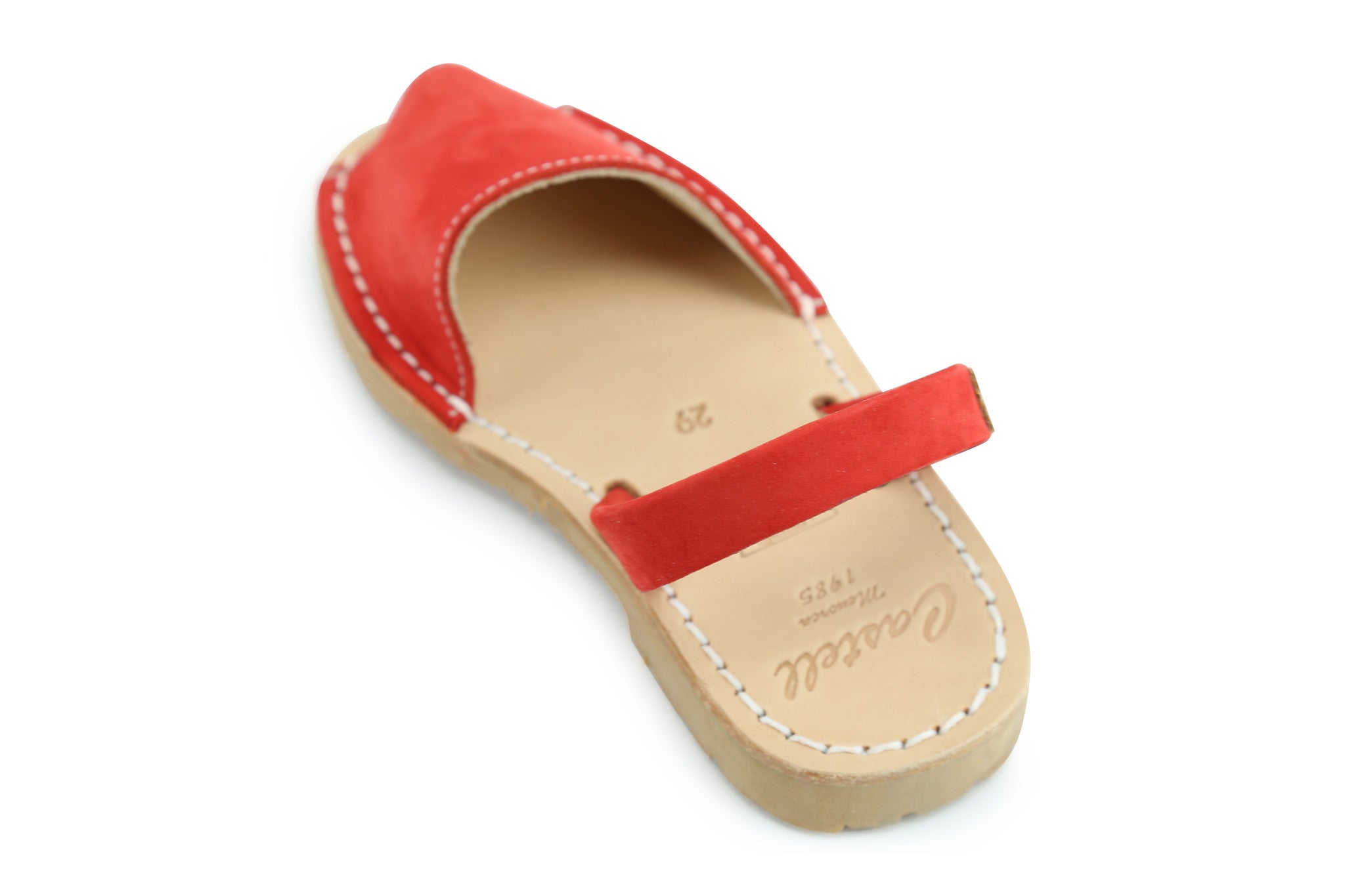 Castell Avarcas Kids Classics Pomodoro Leather Slingback Sandals