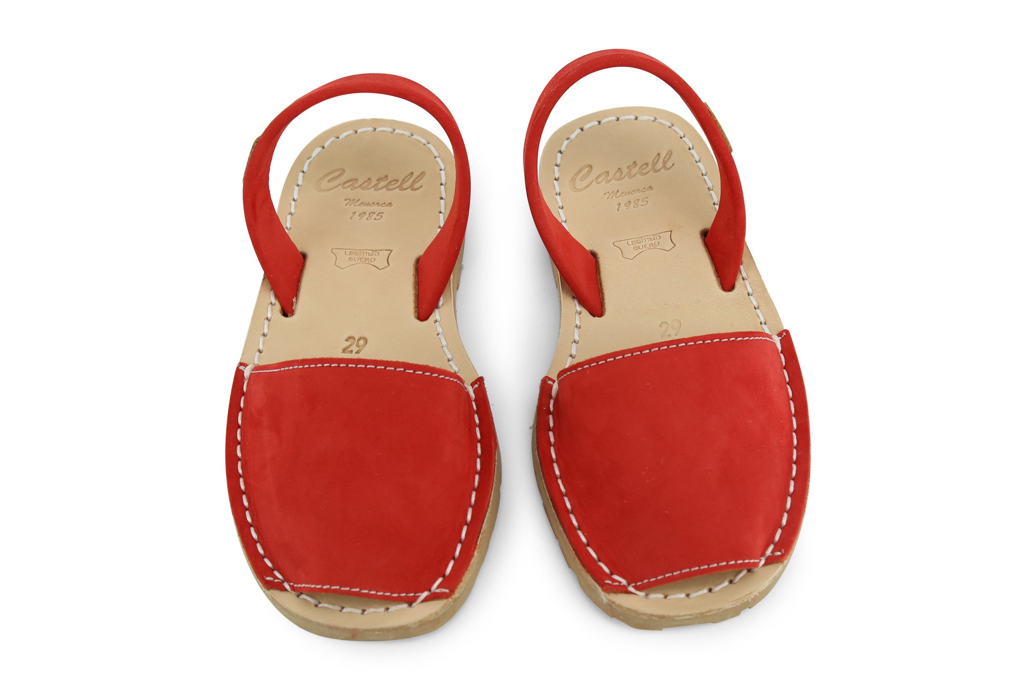 Castell Avarcas Kids Classics Pomodoro Leather Slingback Sandals