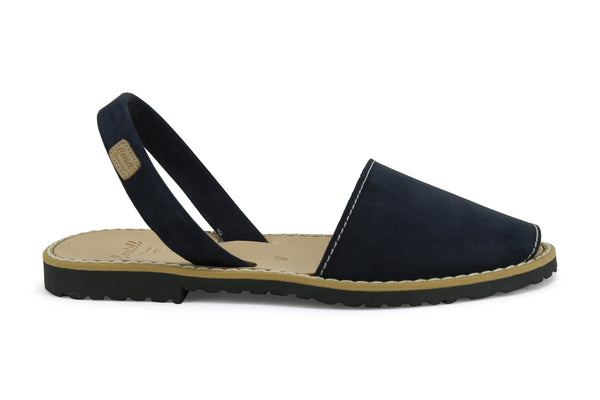 Castell Avarcas Women's Classics Dark Navy Leather Slingback Sandals