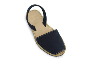 Castell Avarcas Women's Classics Dark Navy Leather Slingback Sandals