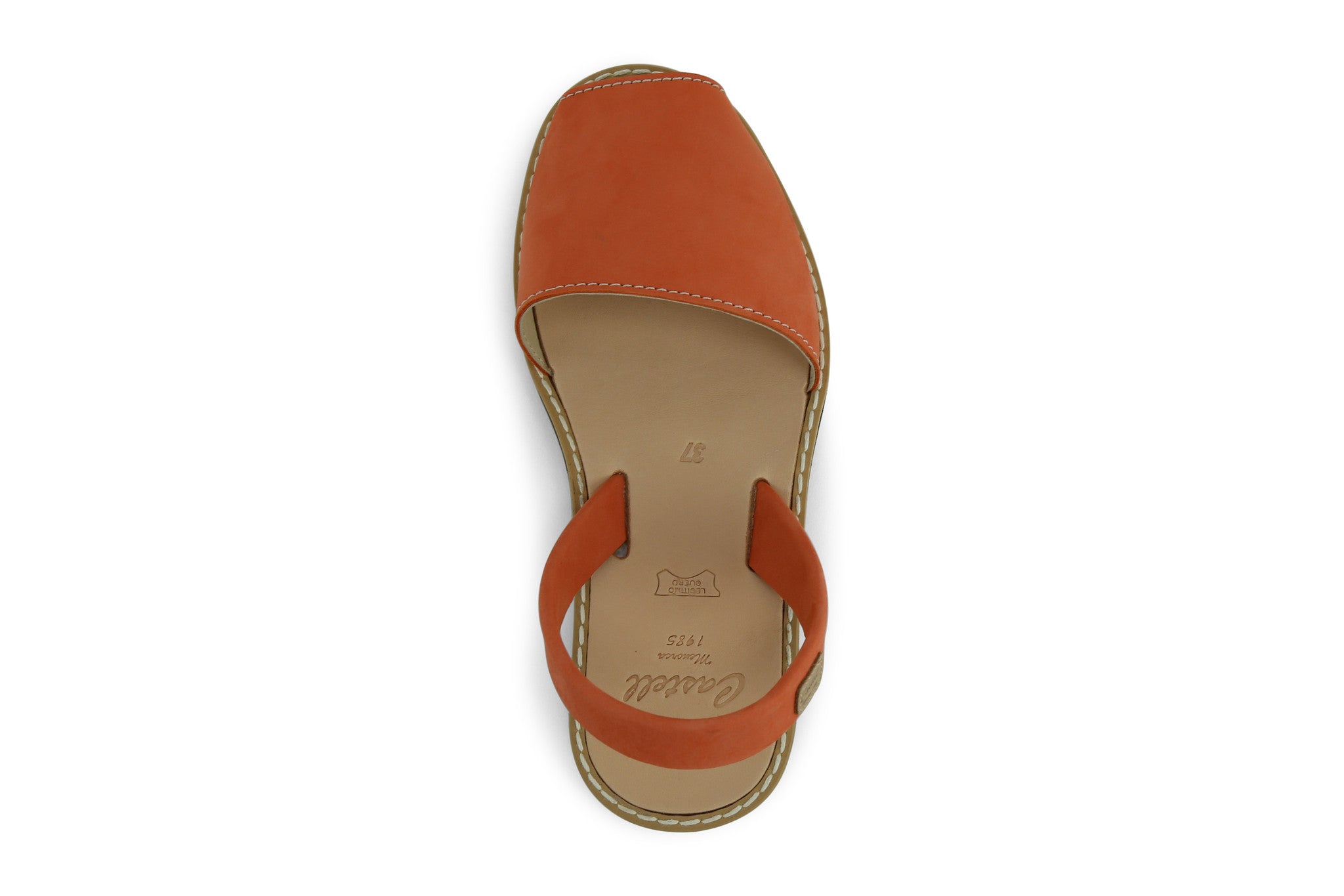 Castell Avarcas Women's Classics Pumpkin Leather Slingback Sandals