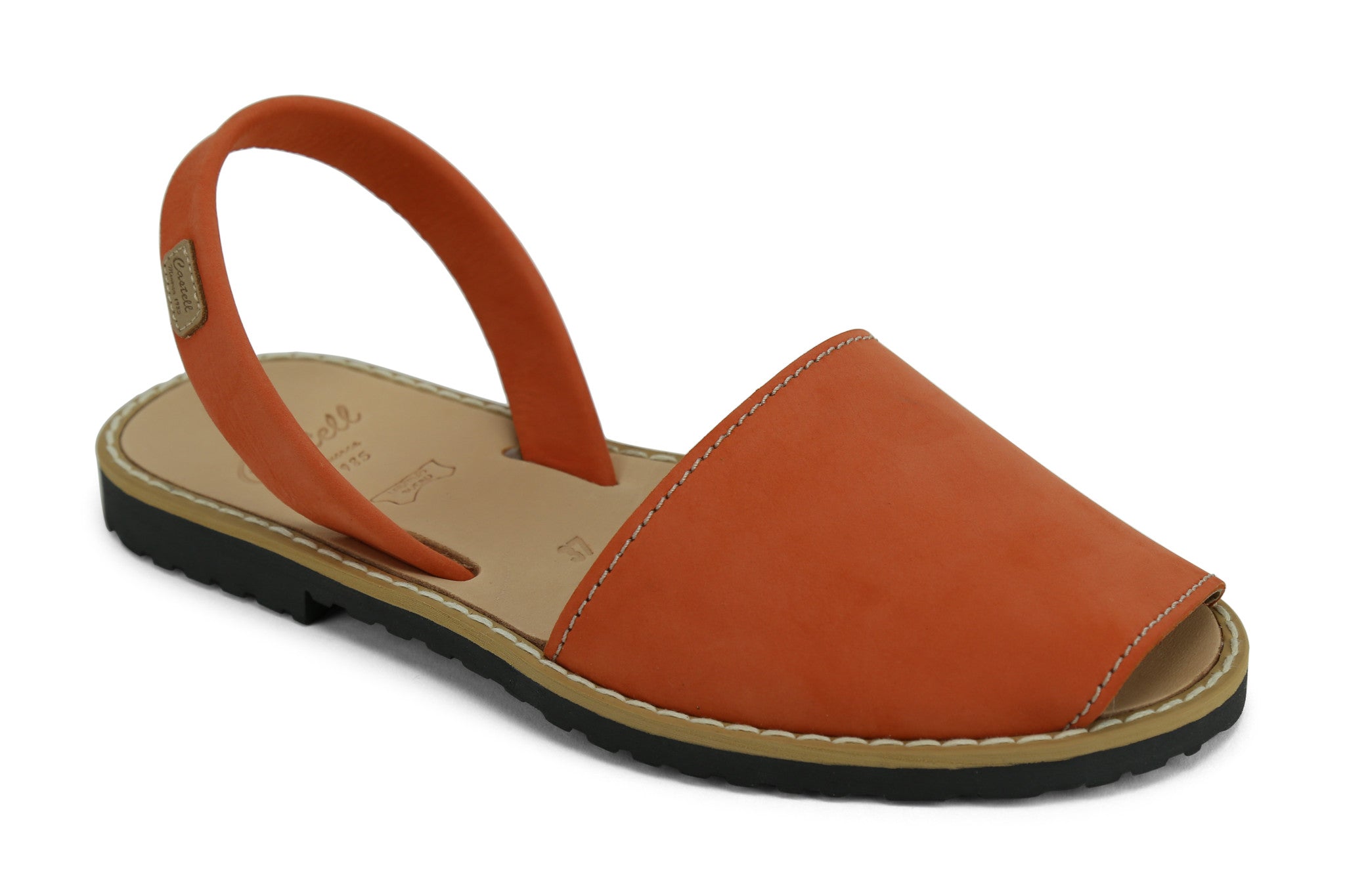 Castell Avarcas Women's Classics Pumpkin Leather Slingback Sandals