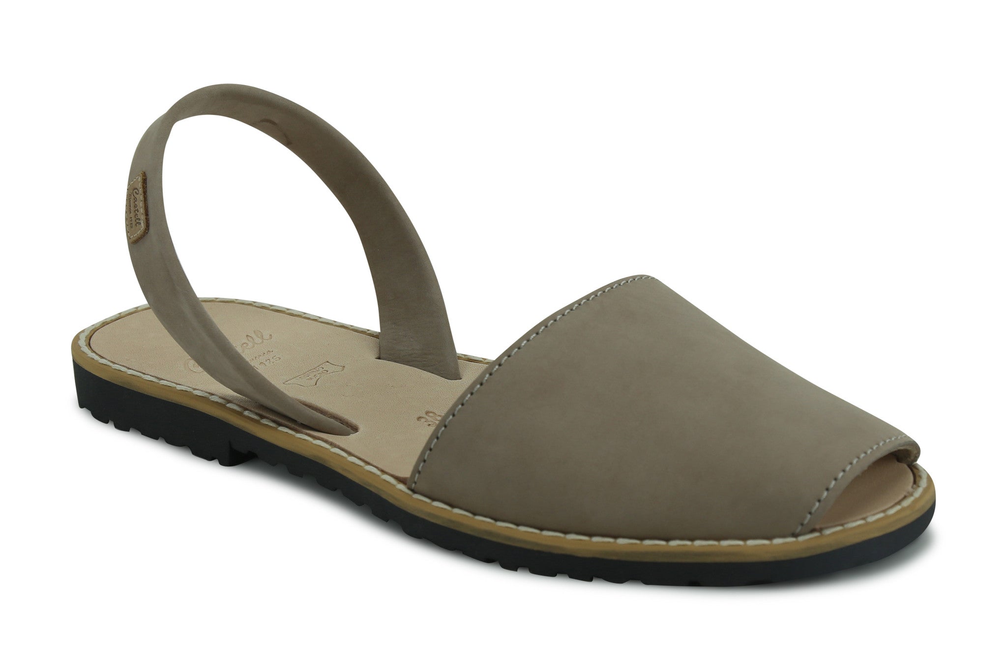 Castell Avarcas Women's Classics Bison Leather Slingback Sandals