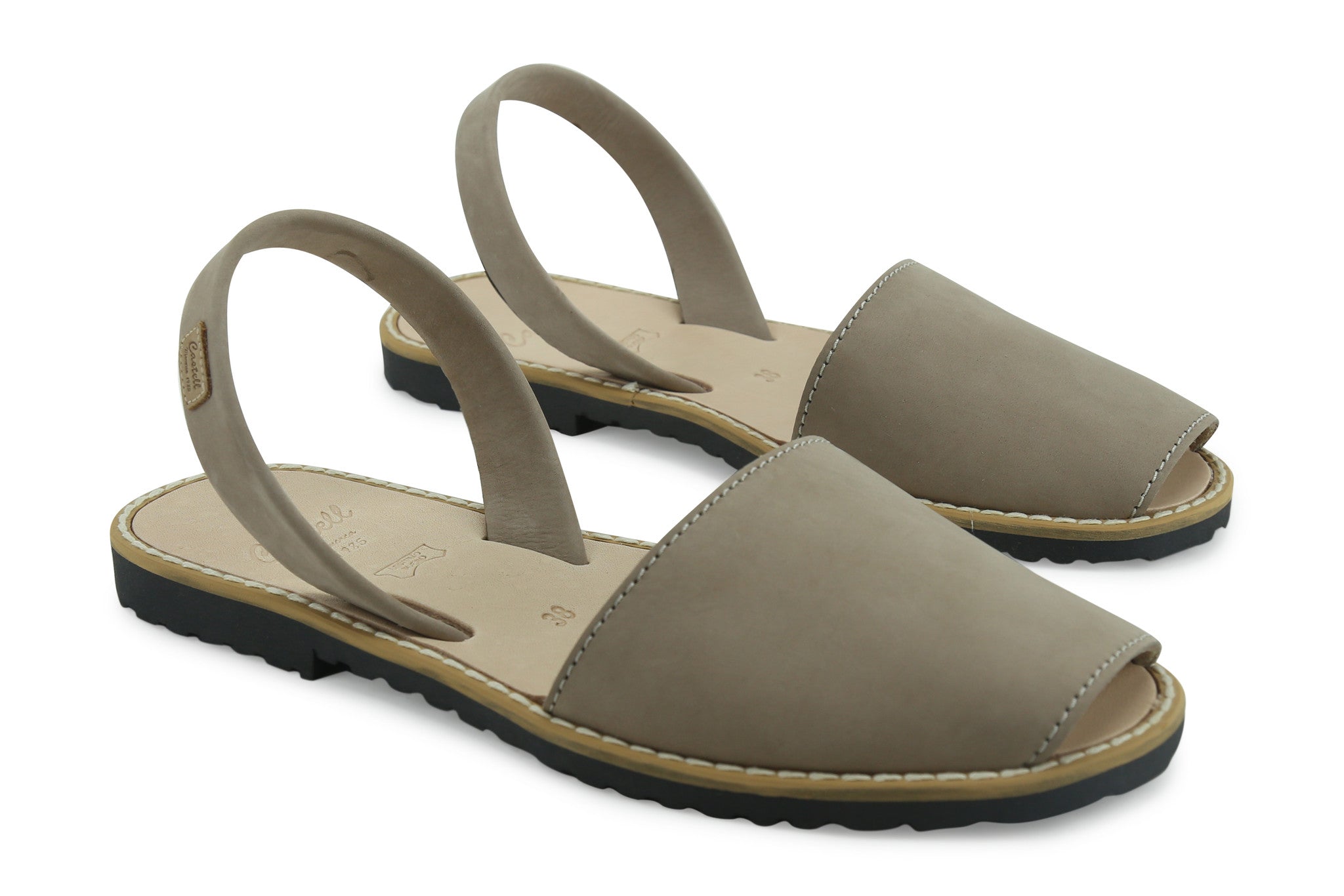 Castell Avarcas Women's Classics Bison Leather Slingback Sandals