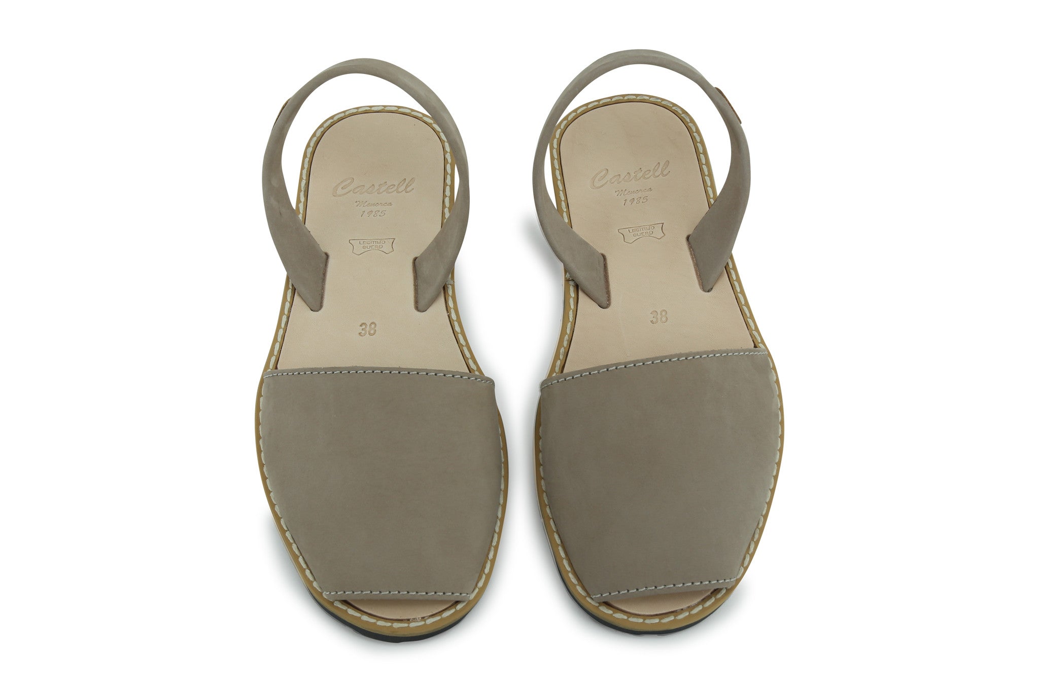 Castell Avarcas Women's Classics Bison Leather Slingback Sandals