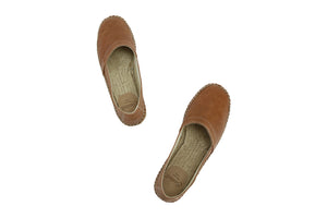 Castell Women's Brown Leather Espadrilles