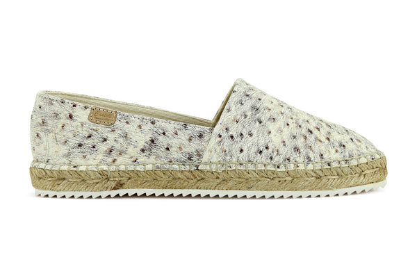 Castell Women's White Dune Leather Espadrilles