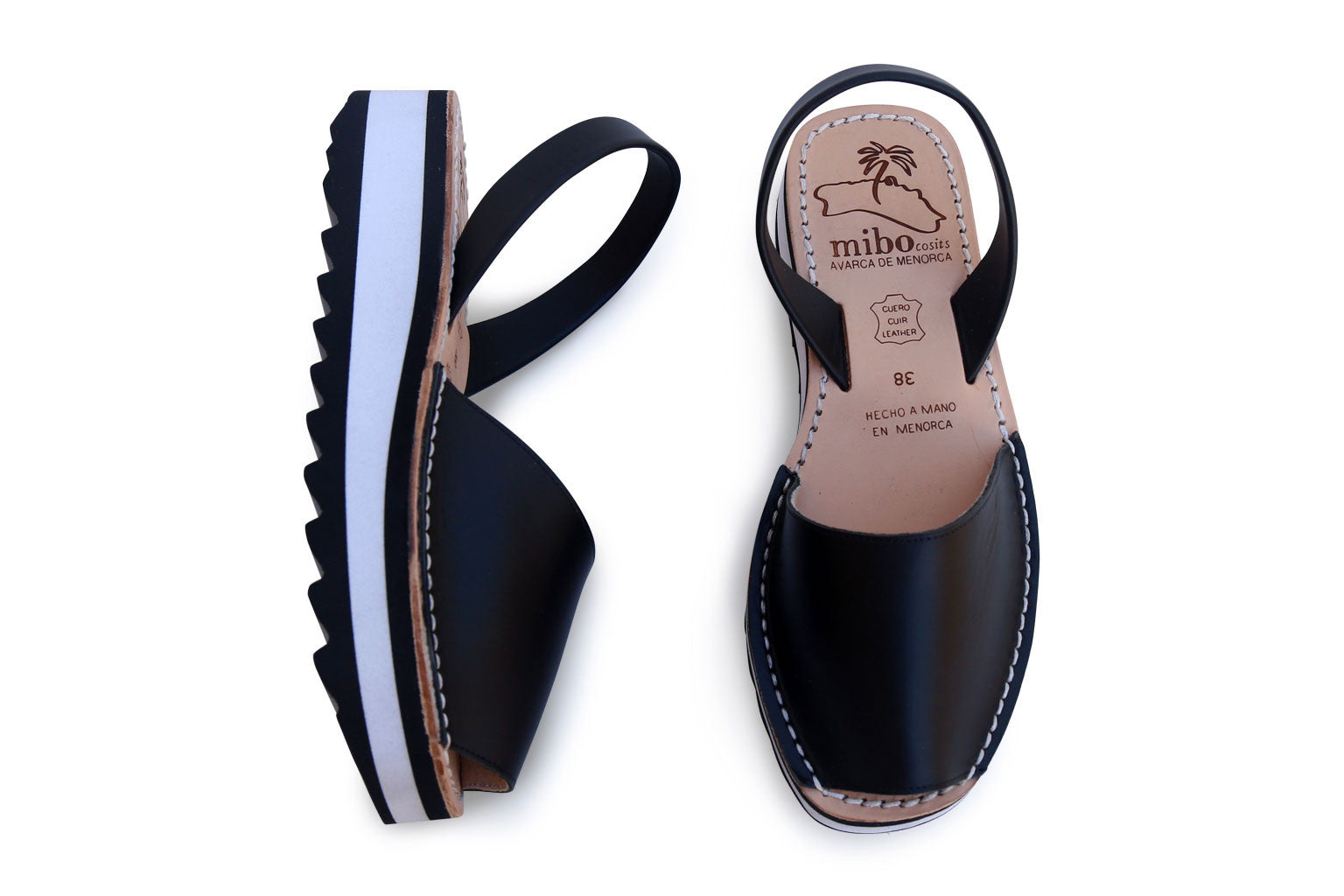 Mibo Sport Avarcas Black Minorcan Sandals