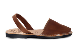 Mibo Avarcas Brown Leather Menorcan Sandals