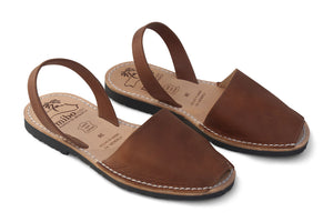 Mibo Avarcas Brown Leather Menorcan Sandals