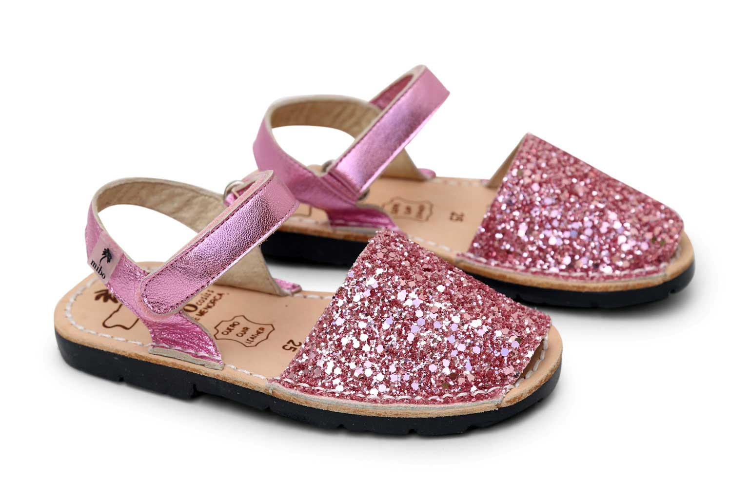 Mibo Avarcas Candy Glitter Hook & Loop Menorcan Sandals
