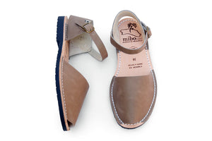 Mibo Avarcas Fraileras Taupe Monk Strap Menorcan Sandals