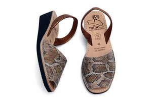 Mibo Avarcas Leopardi Wedges Menorcan Sandals
