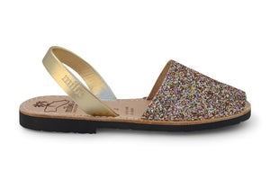 Mibo Avarcas Multi Glitter Menorcan Sandals