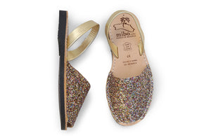 Mibo Avarcas Multi Glitter Menorcan Sandals