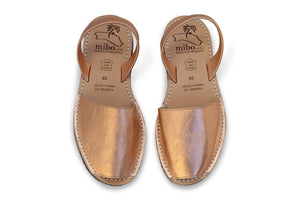 Mibo Avarcas Metallic Rose Gold Menorcan Sandals