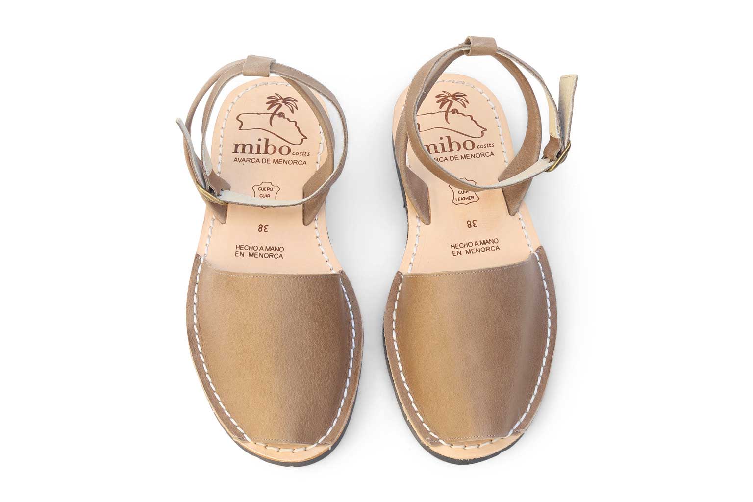 Mibo Taupe Ankle Strap Avarcas