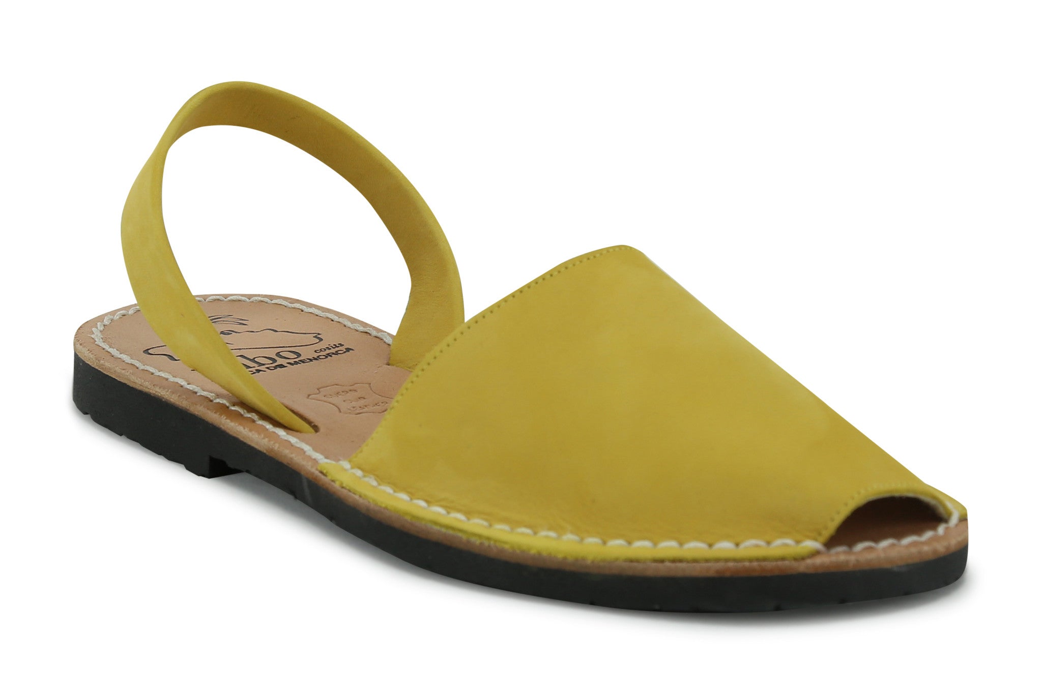 Mibo Avarcas Women's Classics Saffron Leather Slingback Sandals