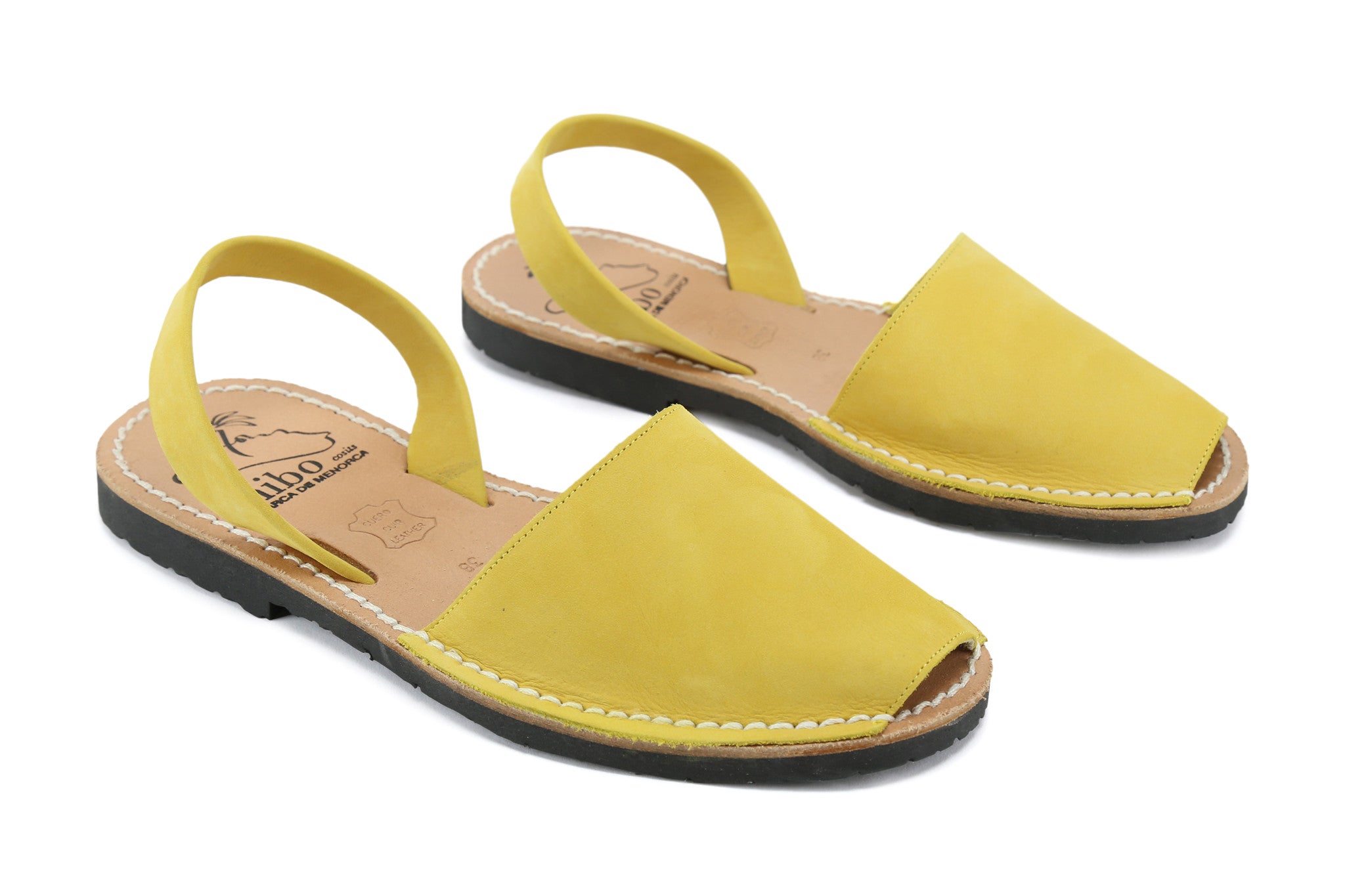 Mibo Avarcas Women's Classics Saffron Leather Slingback Sandals