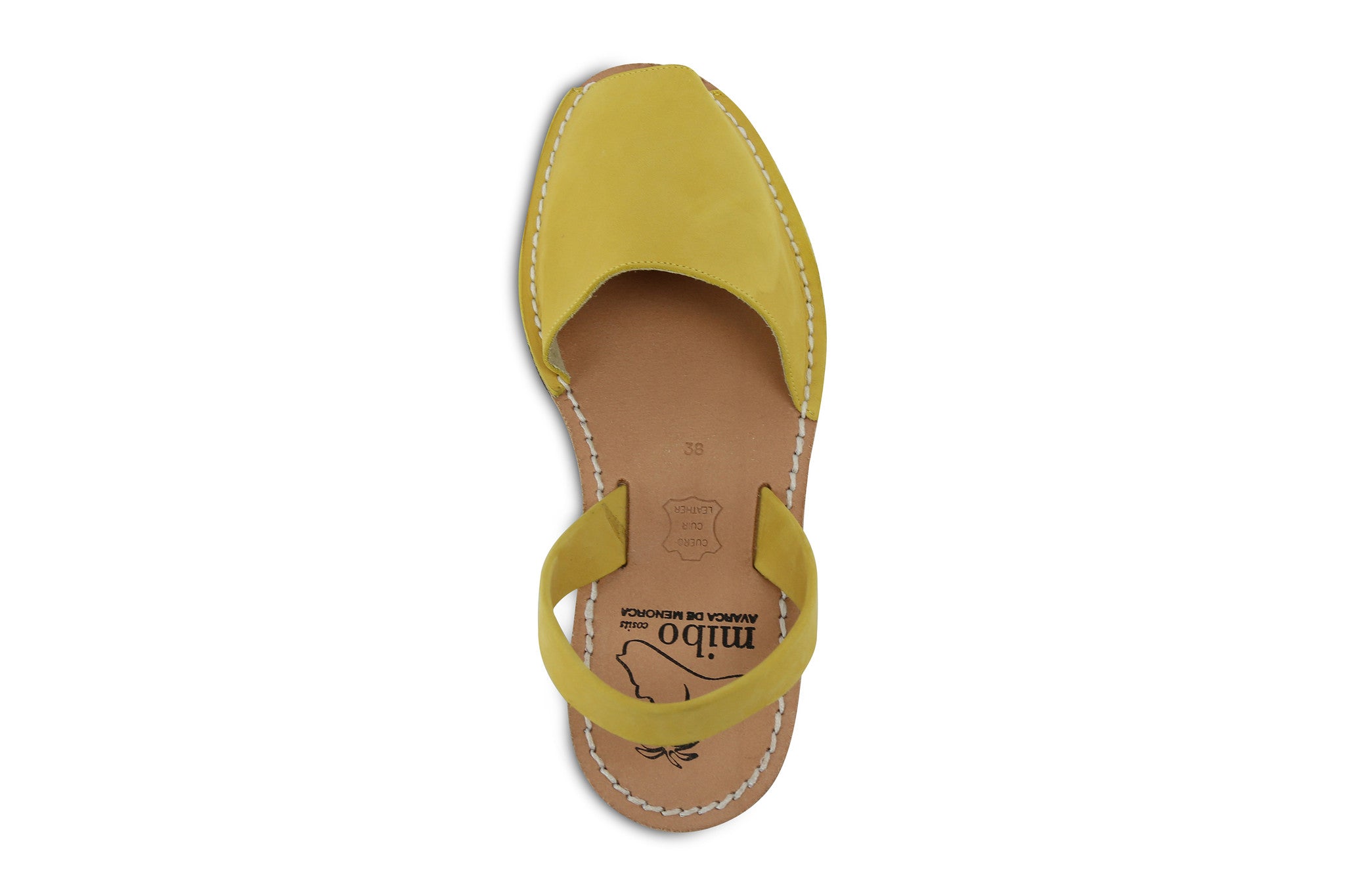 Mibo Avarcas Women's Classics Saffron Leather Slingback Sandals