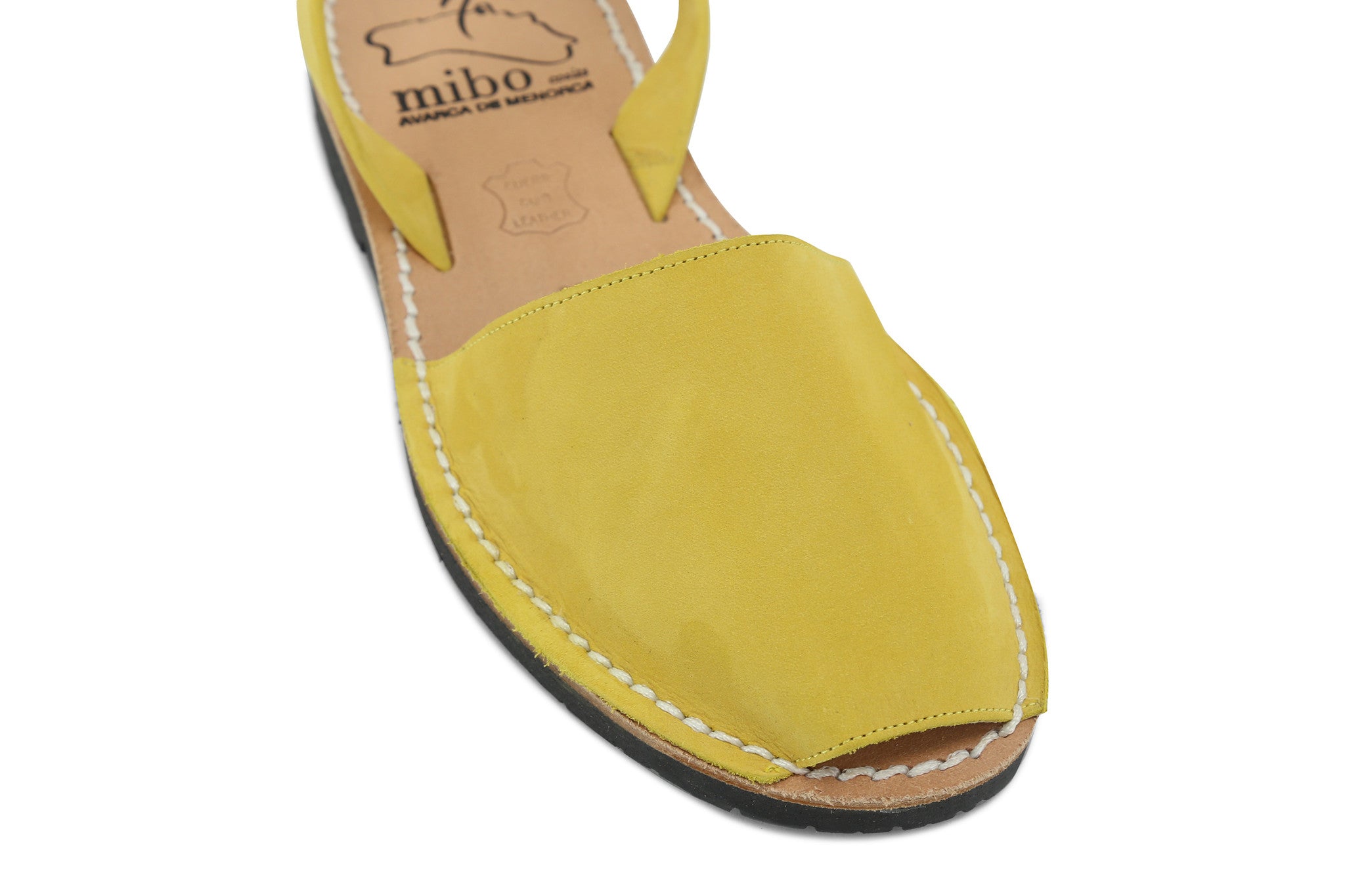 Mibo Avarcas Women's Classics Saffron Leather Slingback Sandals