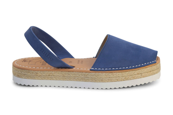 Mibo Flarform Avarcas Blue Menorcan Sandals 