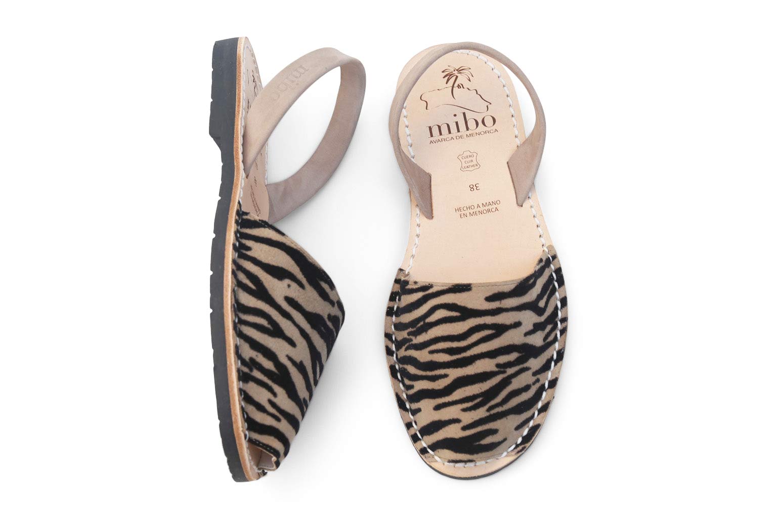 Mibo Taupe Zebra Avarcas