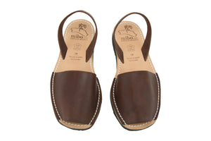 Mibo Avarcas Chocolate Menorcan Leather Sandals