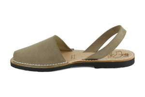 Mibo Avarcas Women's Classics Taupe Leather Slingback Sandals