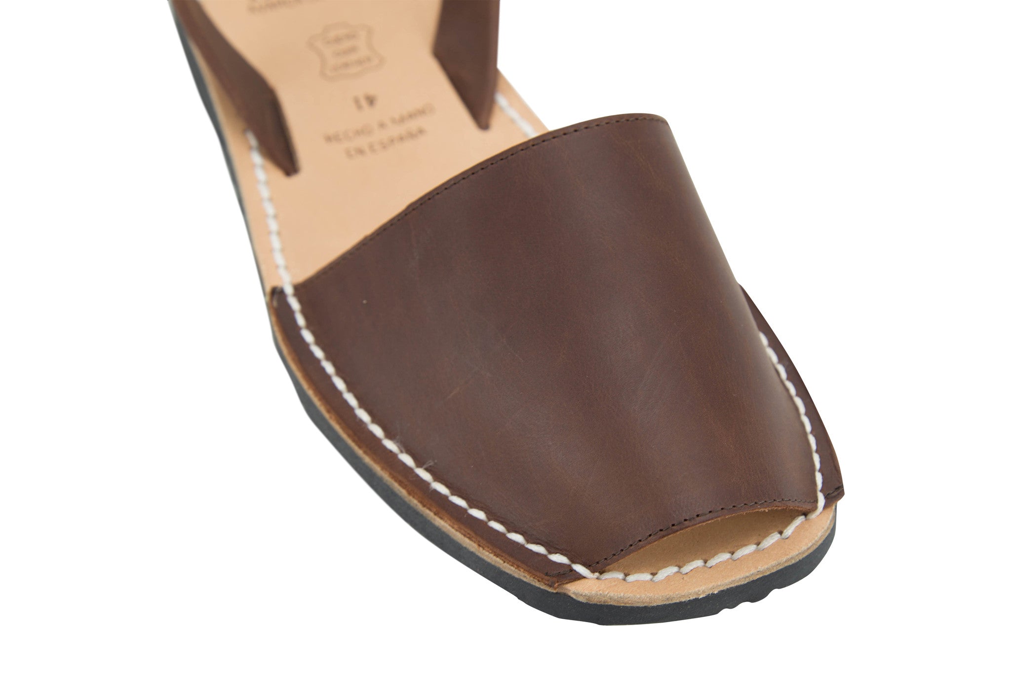 Mibo Avarcas Men's Classics Mocha Leather Slingback Sandals