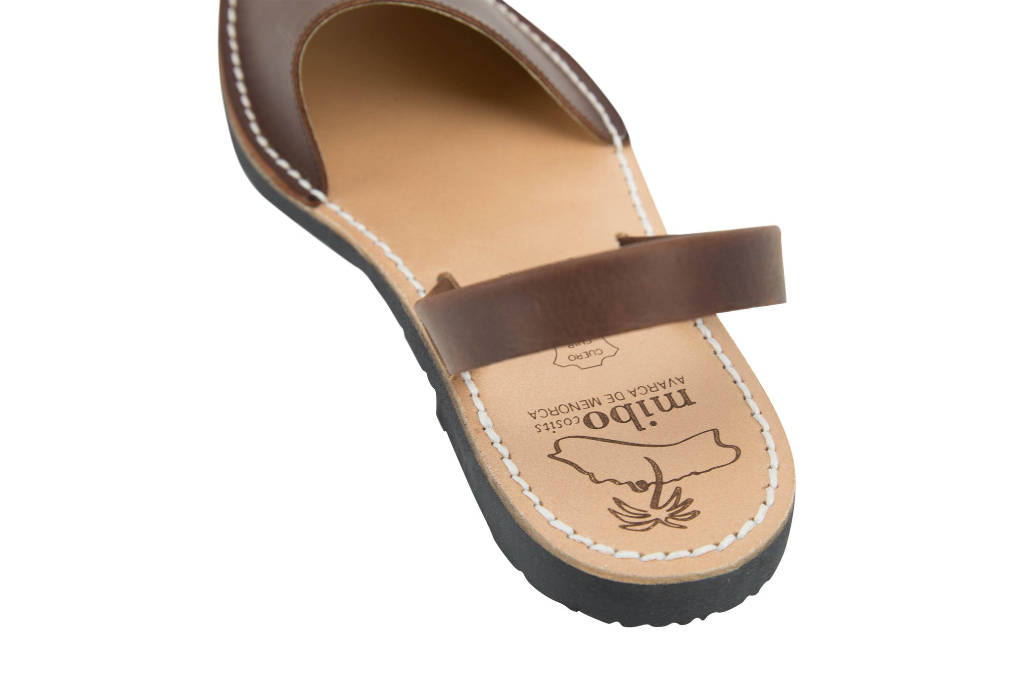 Mibo Avarcas Men's Classics Mocha Leather Slingback Sandals