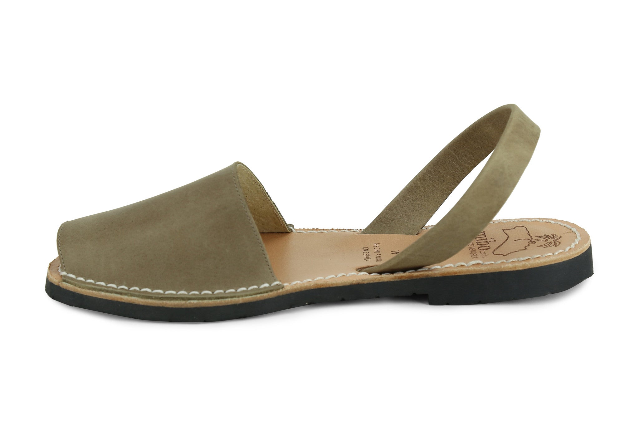 Mibo Avarcas Men's Classics Vison Leather Slingback Sandals