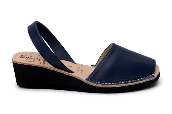 Mibo Navy Wedges Menorcan Sandals