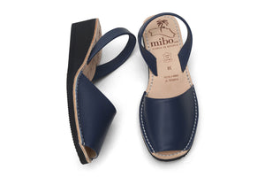 Mibo Navy Wedges Menorcan Sandals