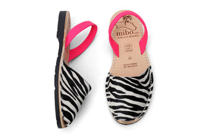 Mibo Zebra Pink Neon Avarcas Menorquinas